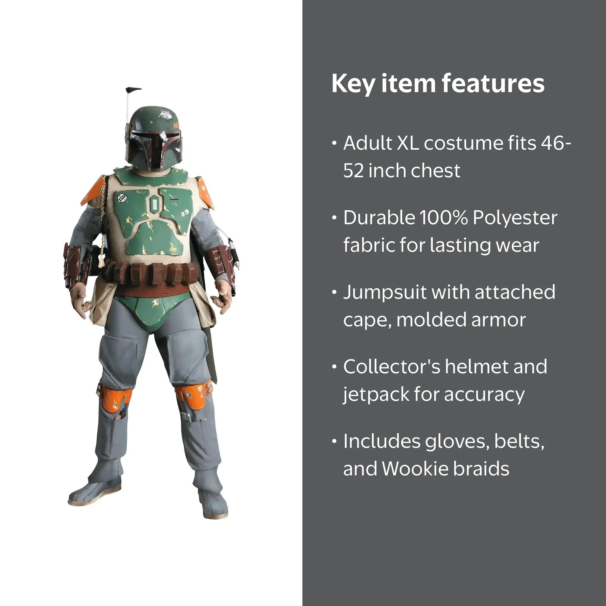 Rubie's Men's Supreme Boba Fett Costume - Size X Large - Walmart.com