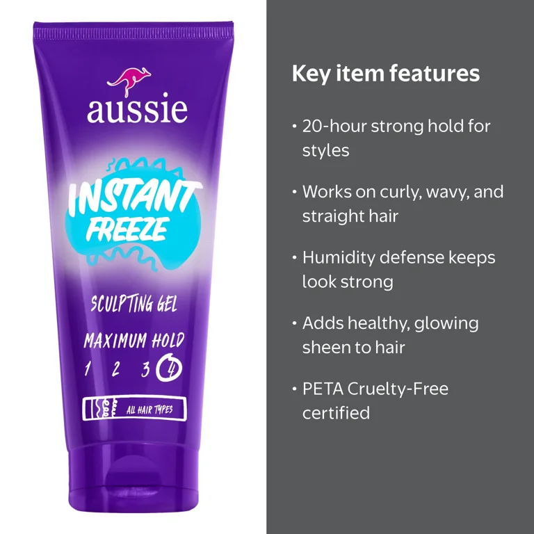 Aussie, Styling Hair Gel, 7 oz, Strong 20-Hour Hold - Walmart.com