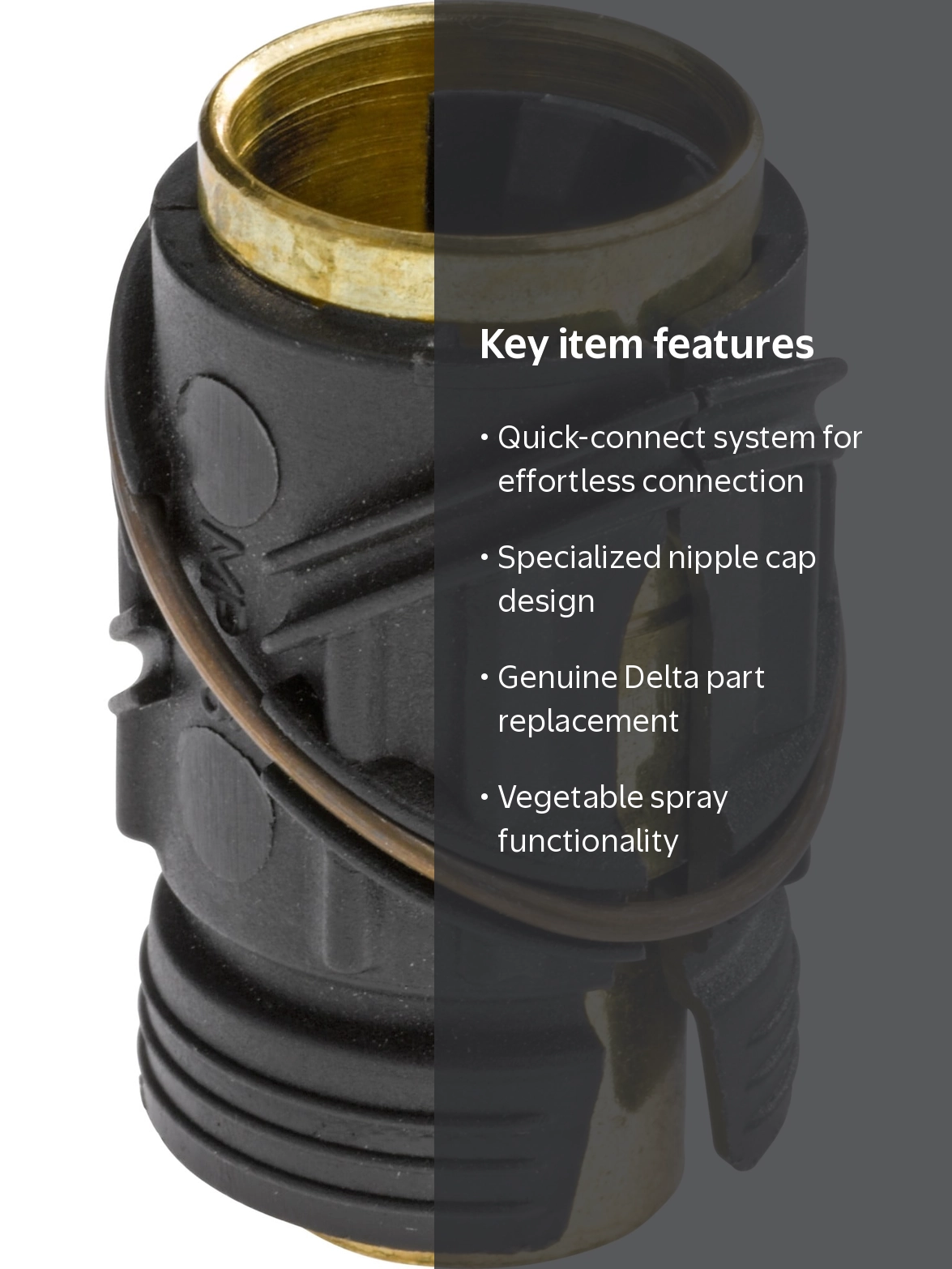 Delta RP40301 Quick-Connect Vegetable Spray Nipple Cap - Walmart.com