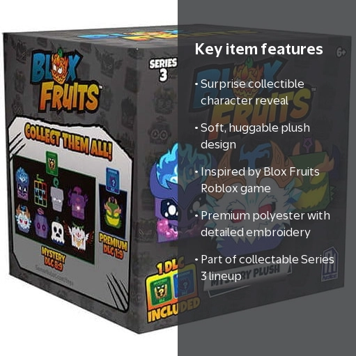 PhatMojo, Blox Fruits Mystery Plush, 4 inch collectible, Series 3