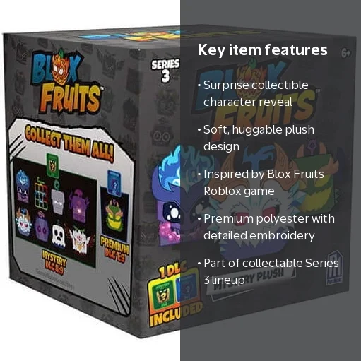 PhatMojo, Blox Fruits Mystery Plush, 4 inch collectible, Series 3 PhatMojo, Blox Fruits Mystery Plush, 4 inch collectible, Series 3