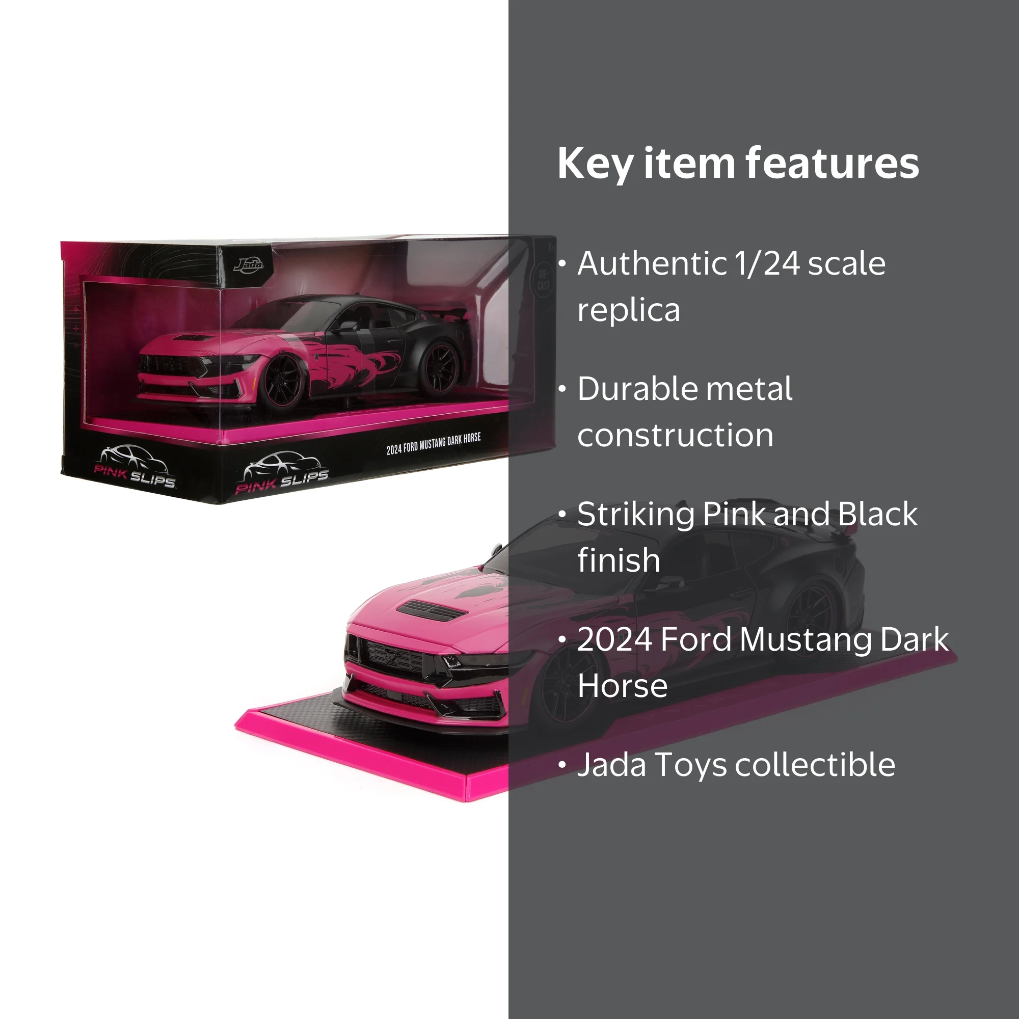 JADA TOYS 1/24 - FORD Mustang Dark Horse - 2024 - Walmart.com