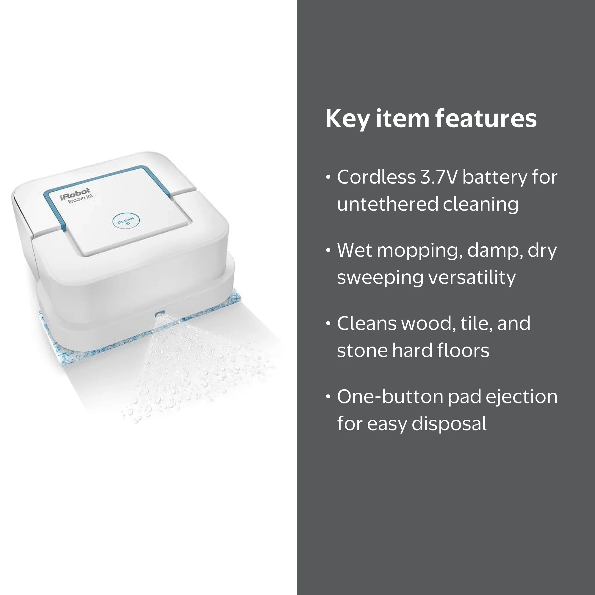 iRobot Small Cleaner - Braava jet 240 Mopping Robot - White