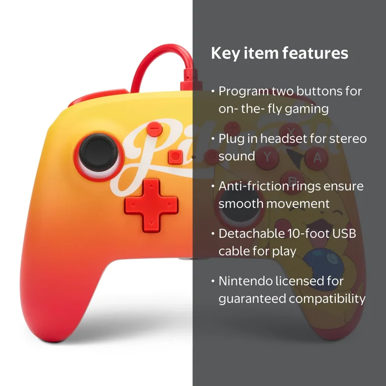 PowerA Enhanced Wired Controller for Nintendo Switch - Pikachu