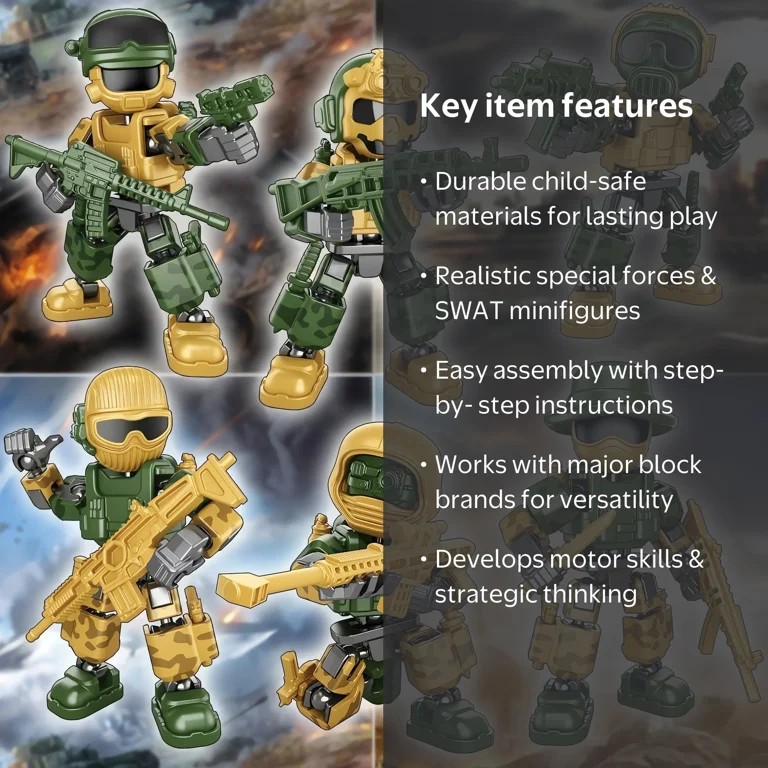 NWJ Building Blocks Special Forces Soldiers - Military Minifigures