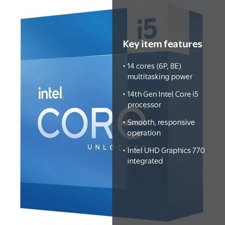 Intel, Core i5-14600K, 14-Core, 125W, LGA 1700 Processor - Walmart.com