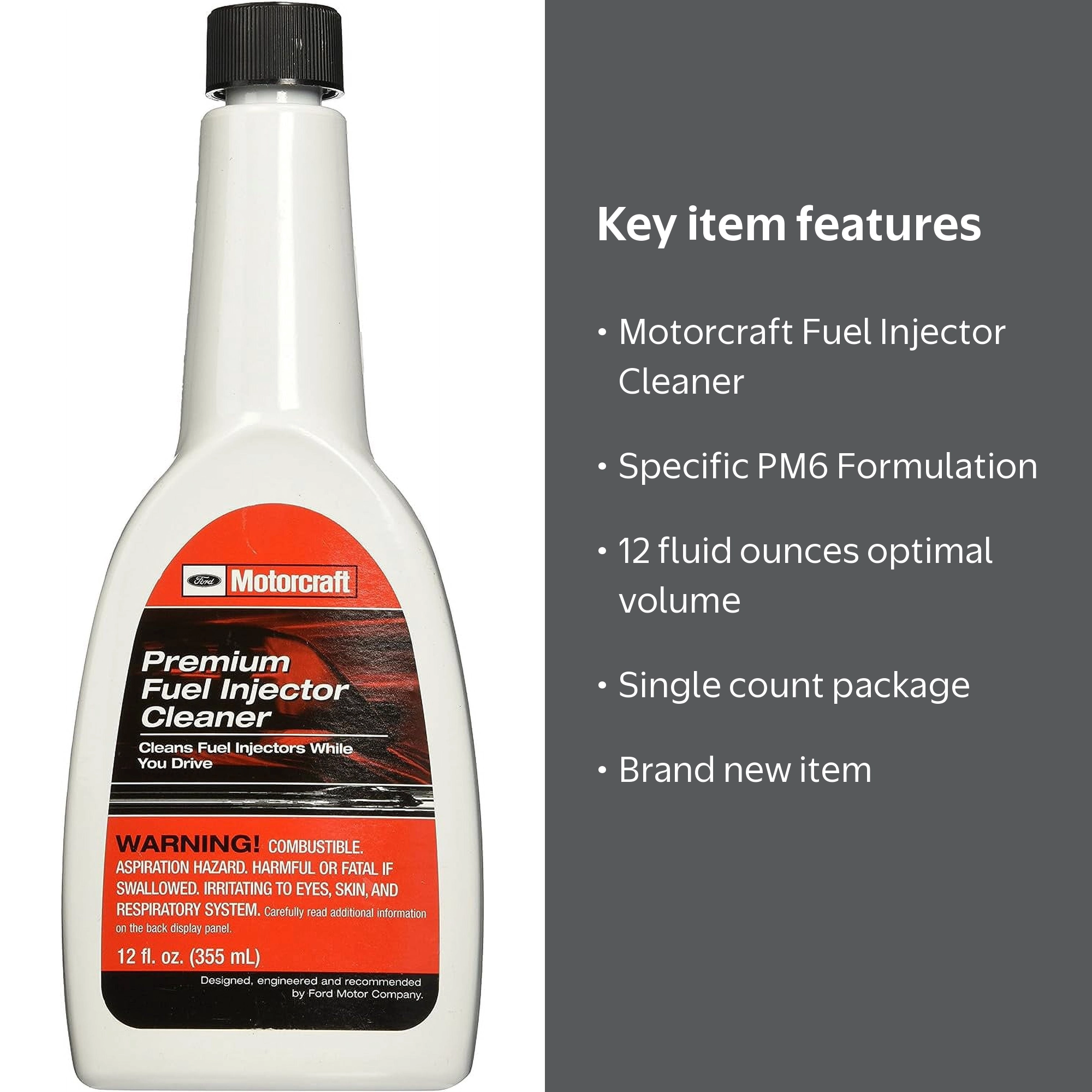 Motorcraft Fuel Injector Cleaner - PM6, 12 fluid oz. 1 Count (Pack