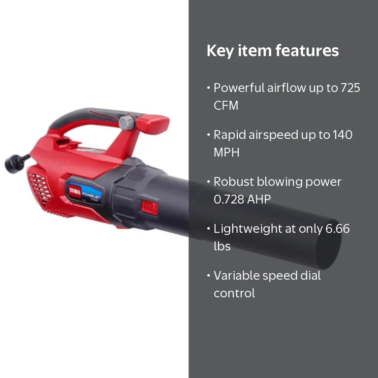 Toro, Leaf PowerJet Blower, 725 CFM, 140 MPH, Lightweight