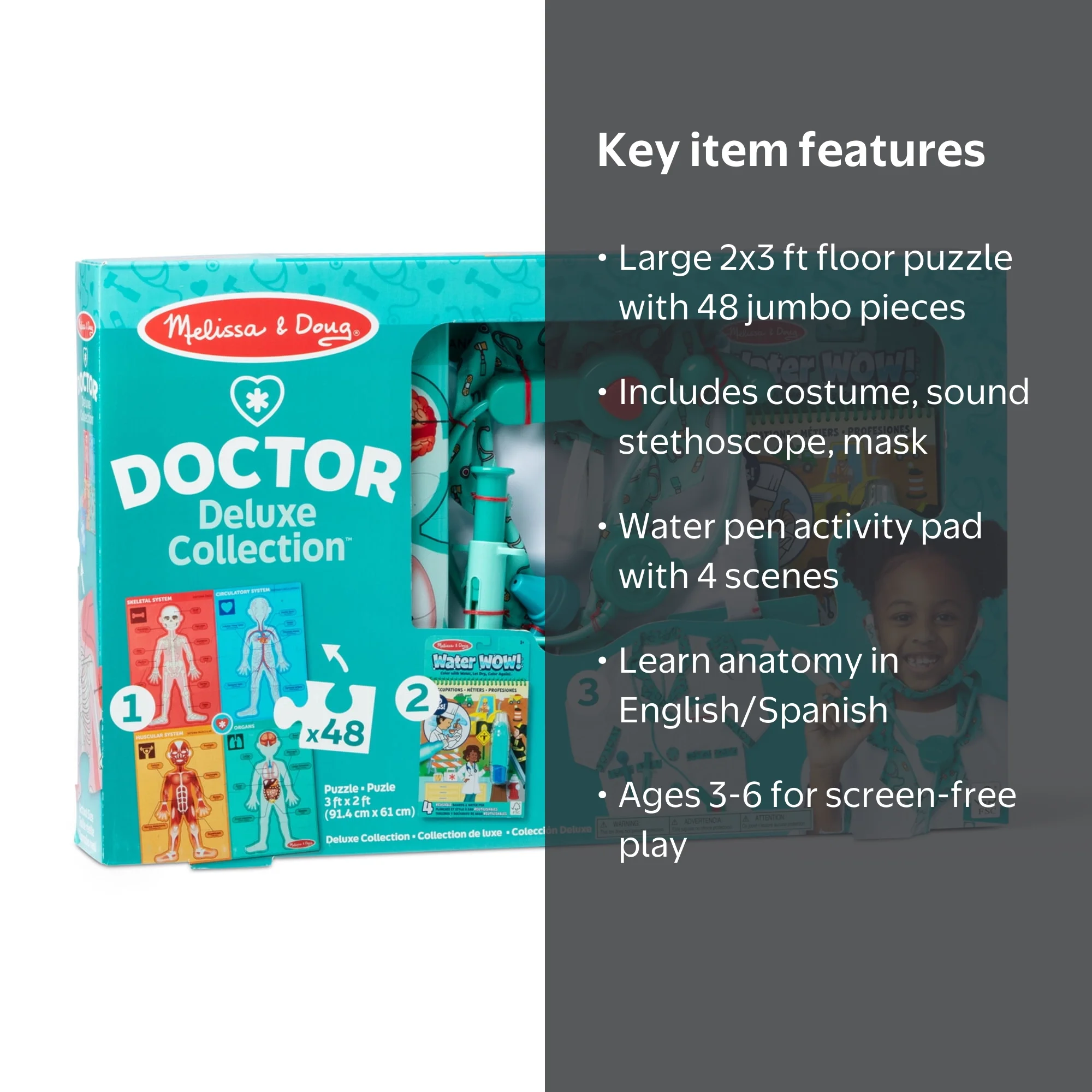 Melissa & Doug Doctor 3-in-1 Deluxe Collection Themed Gift Set