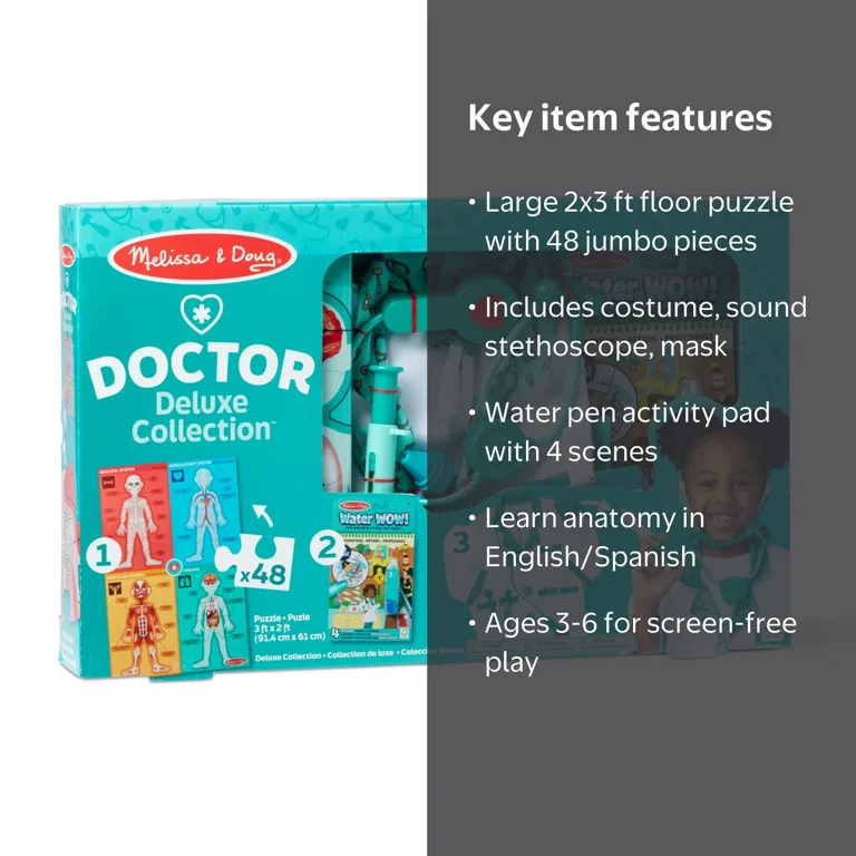 Melissa & Doug Doctor 3-in-1 Deluxe Collection Themed Gift Set
