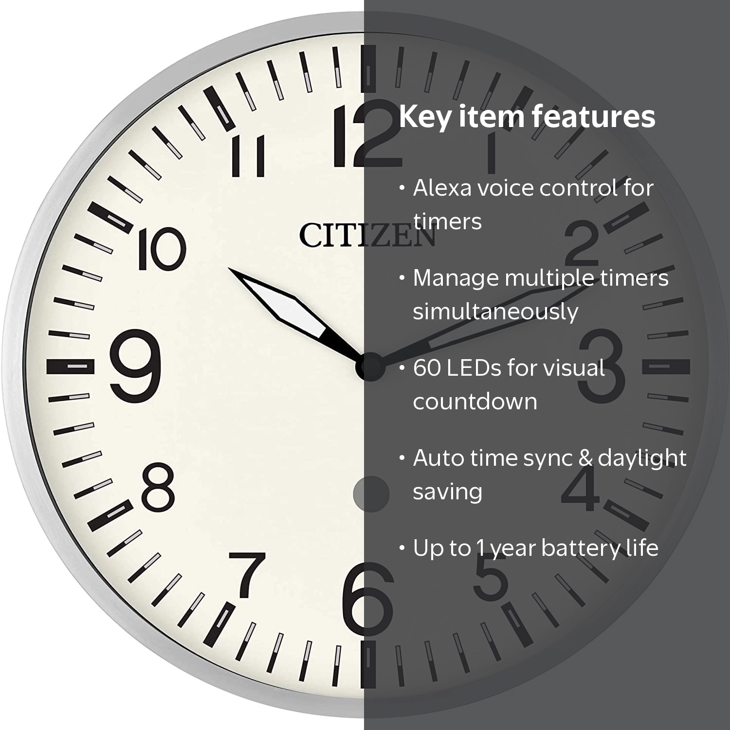 Citizen Clocks CC5012 Citizen Smart Echo Compatible Wall Clock