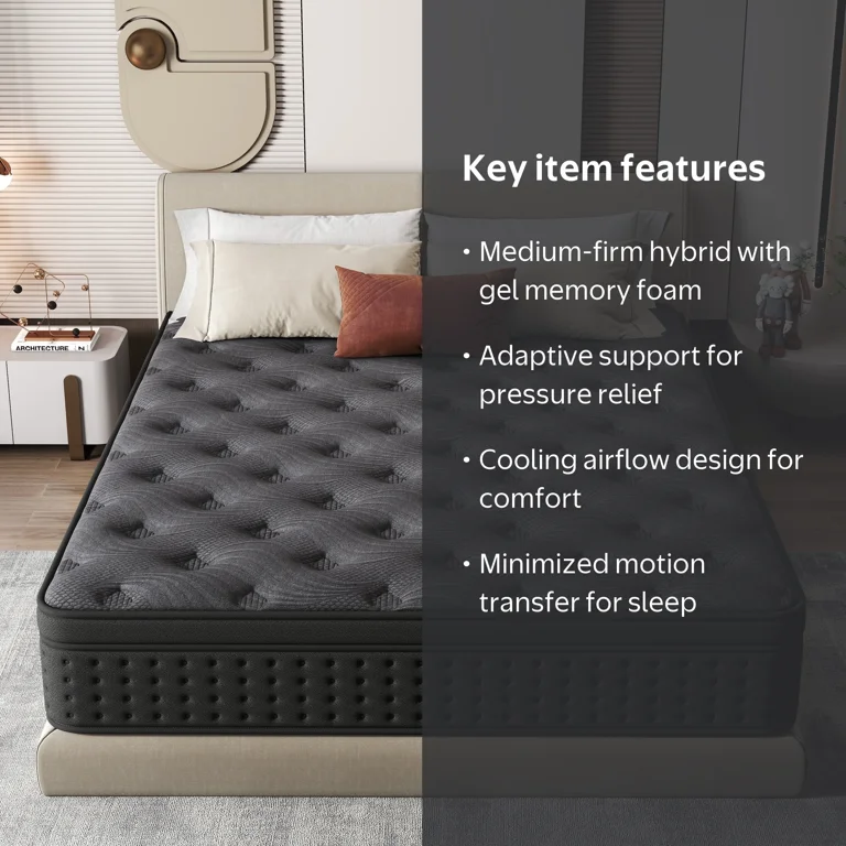 Zekbip 12 inch Queen Mattress in a Box, Hybrid Gel Memory Foam