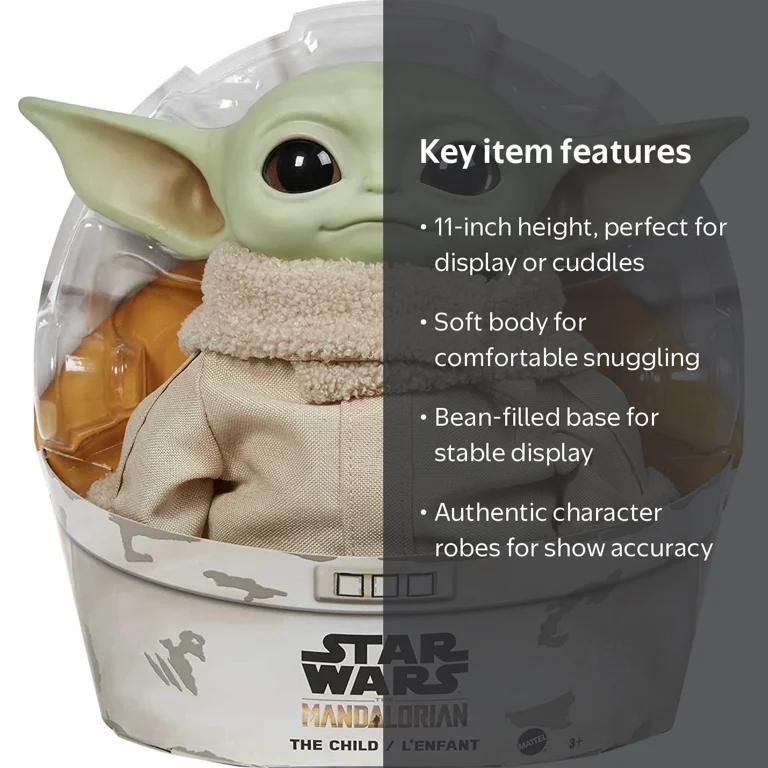 Star Wars The Mandalorian Grogu Plush Toy Yoda - Walmart.com