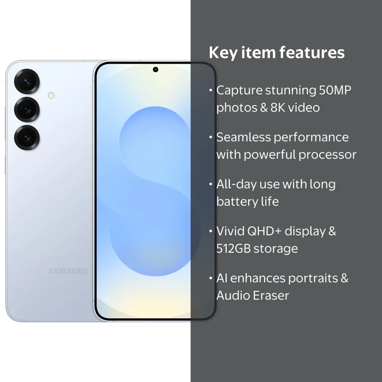 Samsung, Android Smartphone, S25 Plus 512GB, Unlocked, Icyblue
