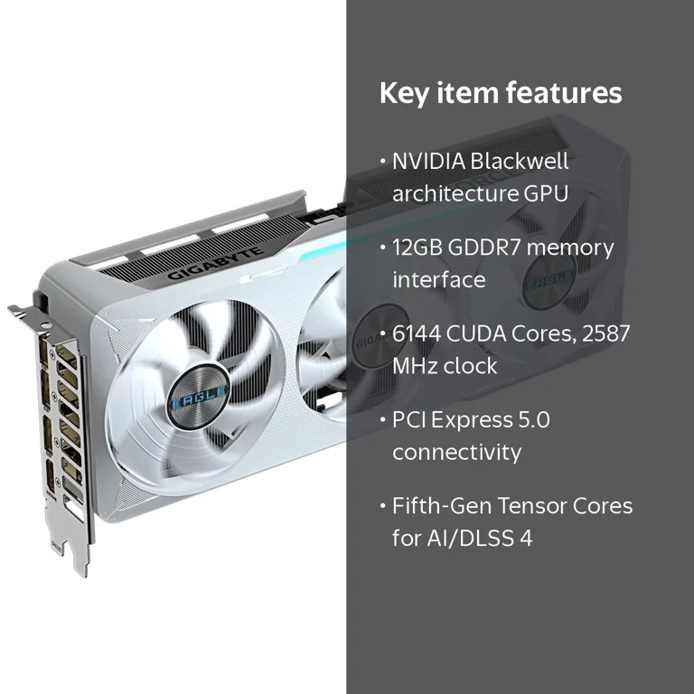 GIGABYTE, NVIDIA GeForce RTX 5070 Graphics Card, 12 GB GDDR7