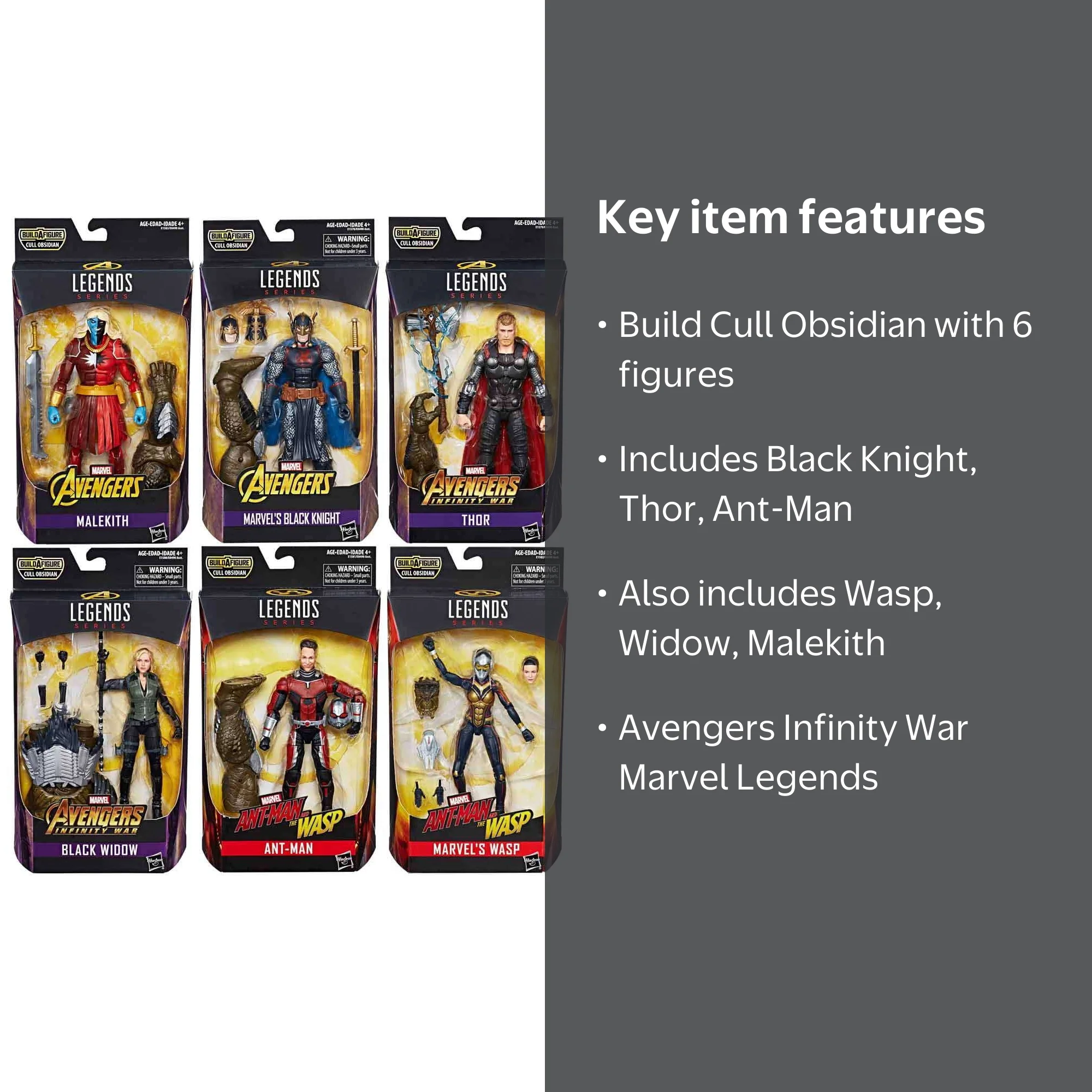 Avengers: Infinity War Marvel Legends Cull Obsidian Series Set of