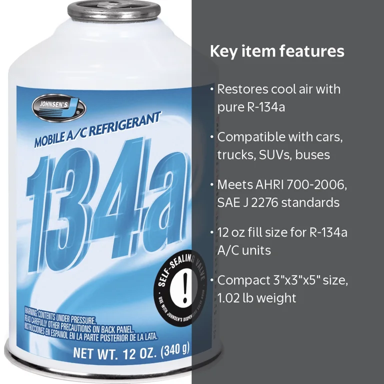KANA SAKEN AC-R R134a用 100cc 12本 Johnsen's 6312 R-134a A/C Refrigerant, 12 oz, Single - Walmart.com