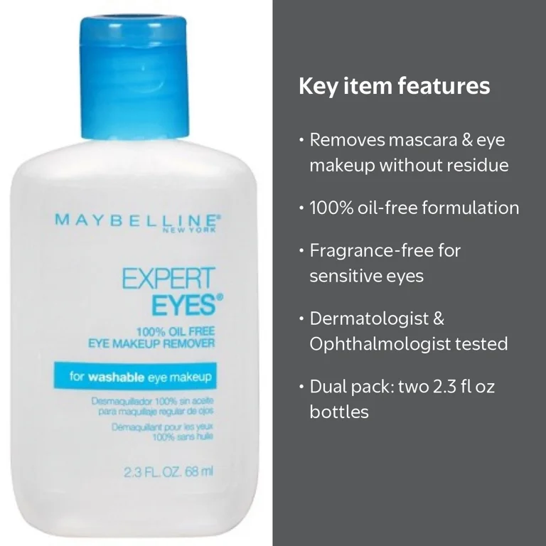 Maybelline, Expert Eyes Oil Free Eye Makeup Remover, 2.3 fl oz