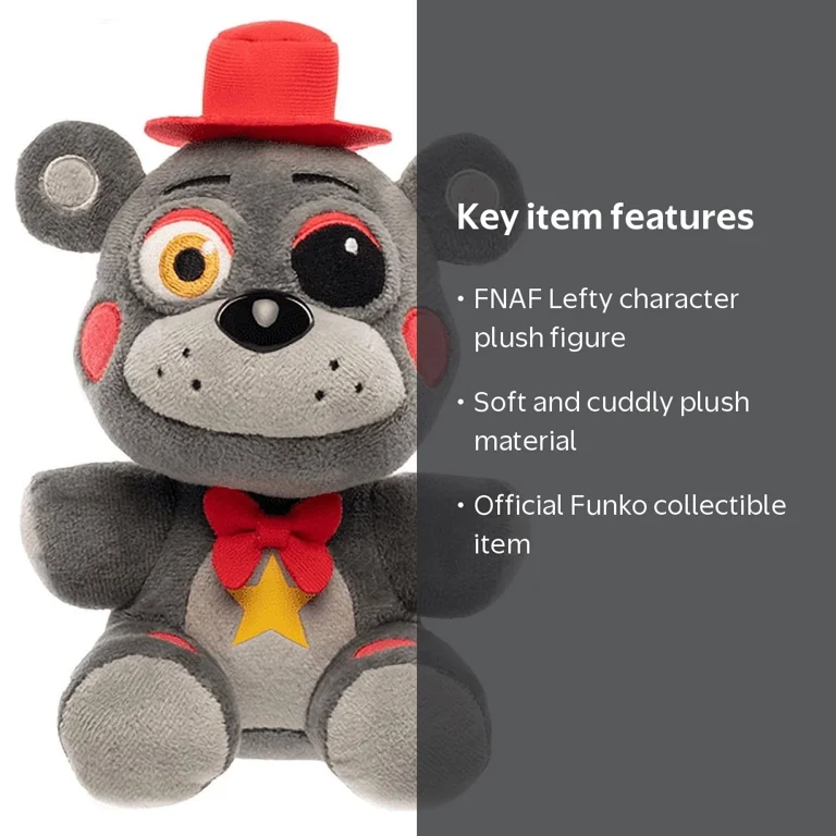 Funko Plush: FNAF Pizza Sim - Lefty, Gray 6