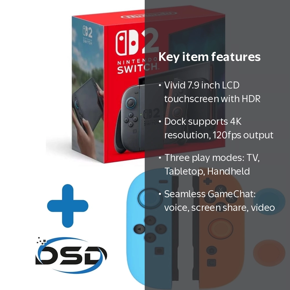 2025 Newest Nintendo Switch™ 2 with DSD Joy-Con Cover for Handheld