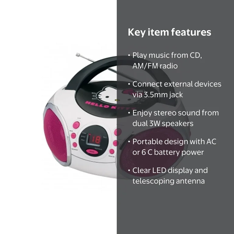 Hello Kitty Boombox - Walmart.com