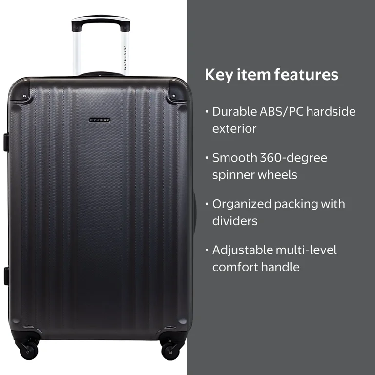Jetstream 28-inch Hardside Rolling Spinner Checked Luggage