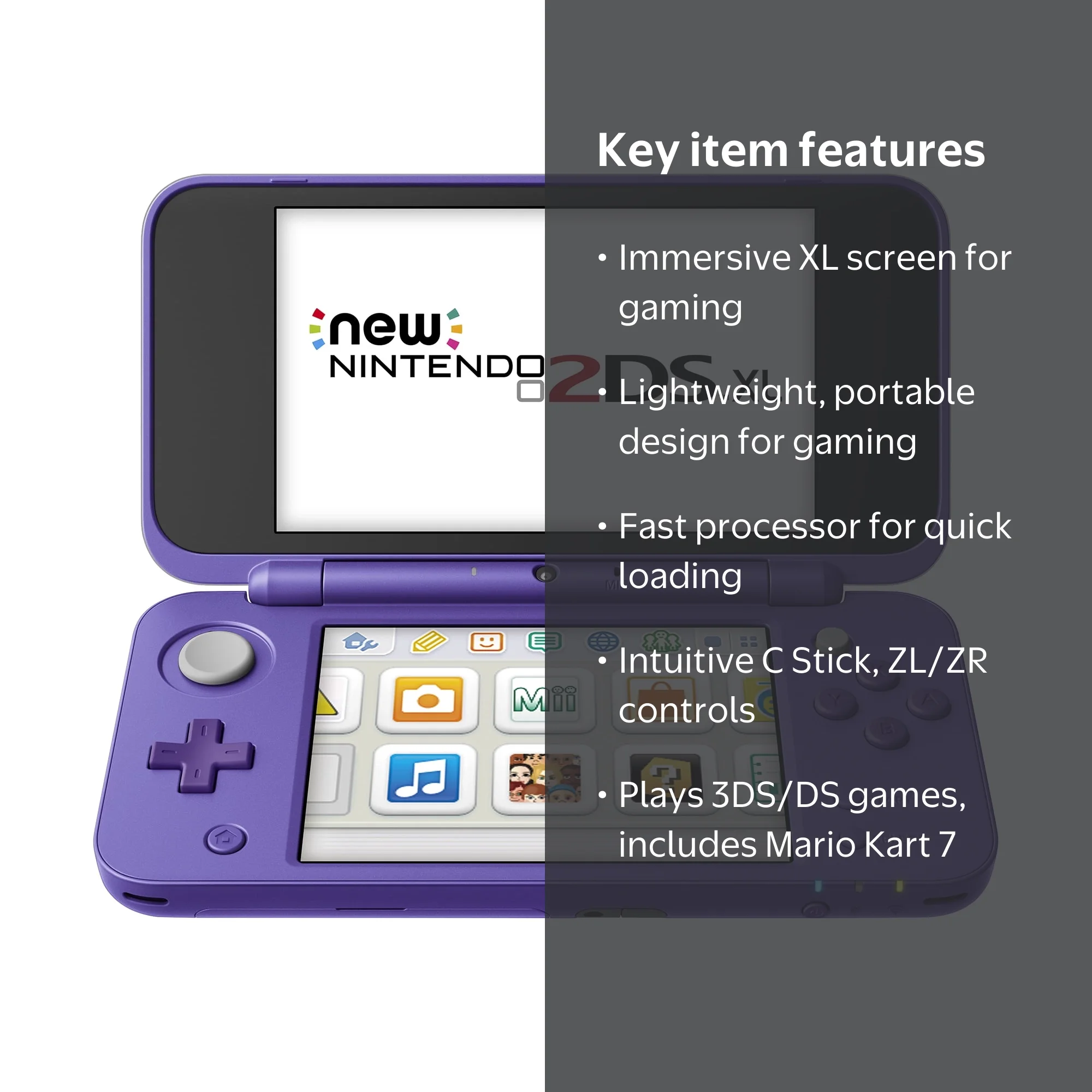 Nintendo 2DS XL Handheld Game Console with Pre-installed Mario