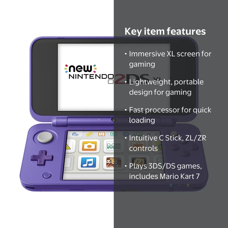Nintendo 2DS XL Handheld Game Console with Pre-installed Mario