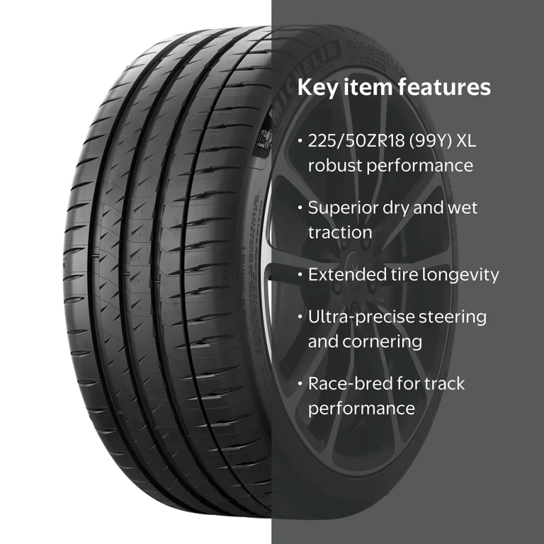 Michelin Pilot Sport 4S 225/50ZR18 (99Y) XL - Walmart.com