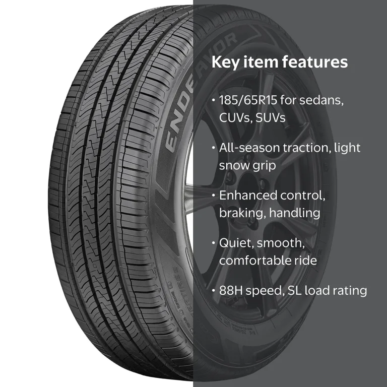 Cooper, Passenger Tire, All Season, 185/65R15 88H, Black - Walmart.com