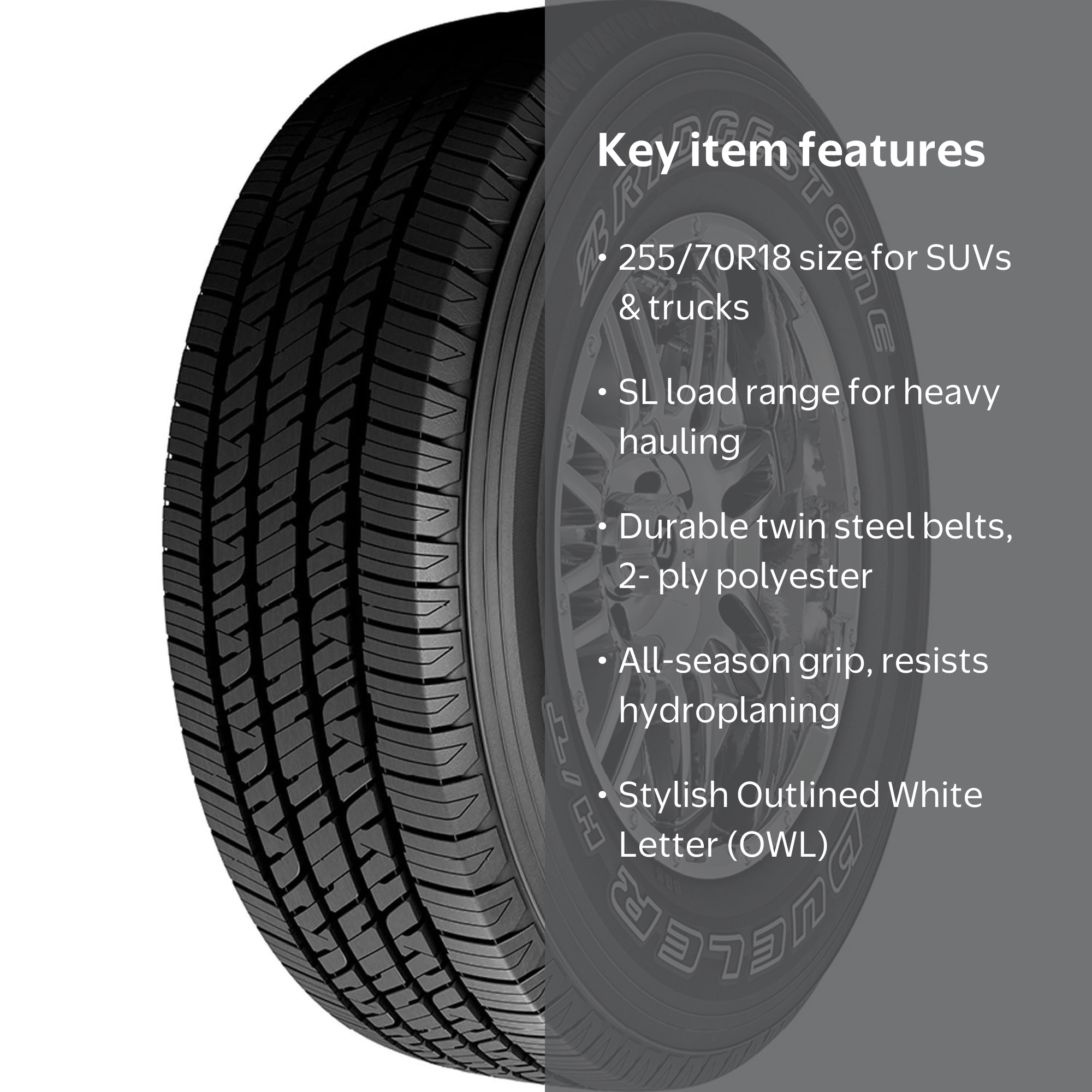 Bridgestone Dueler H/T 685 All Season 255/70R18 113T Light Truck