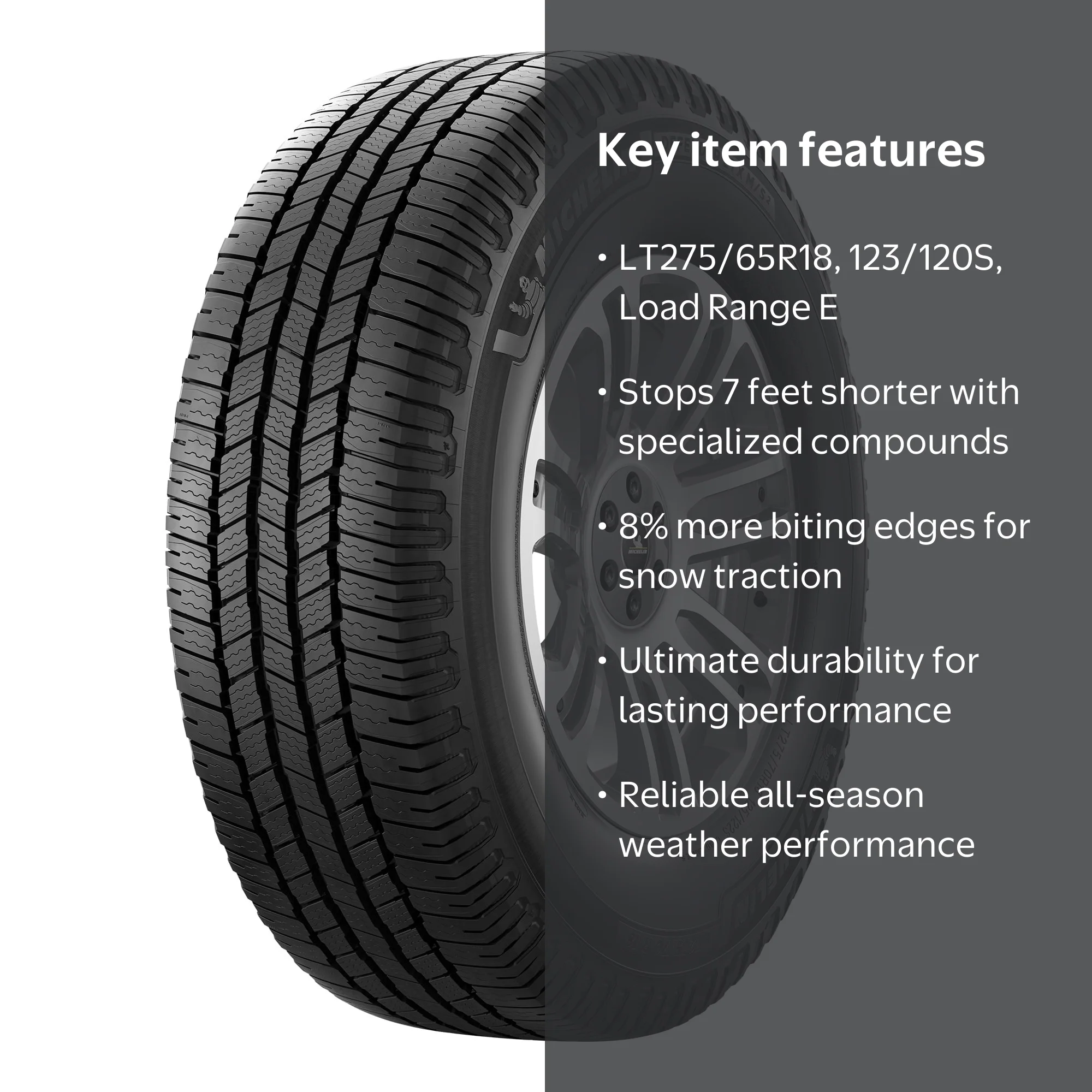 Free Shipping! Michelin Defender LTX MS2 LT275/65R18, All-Season