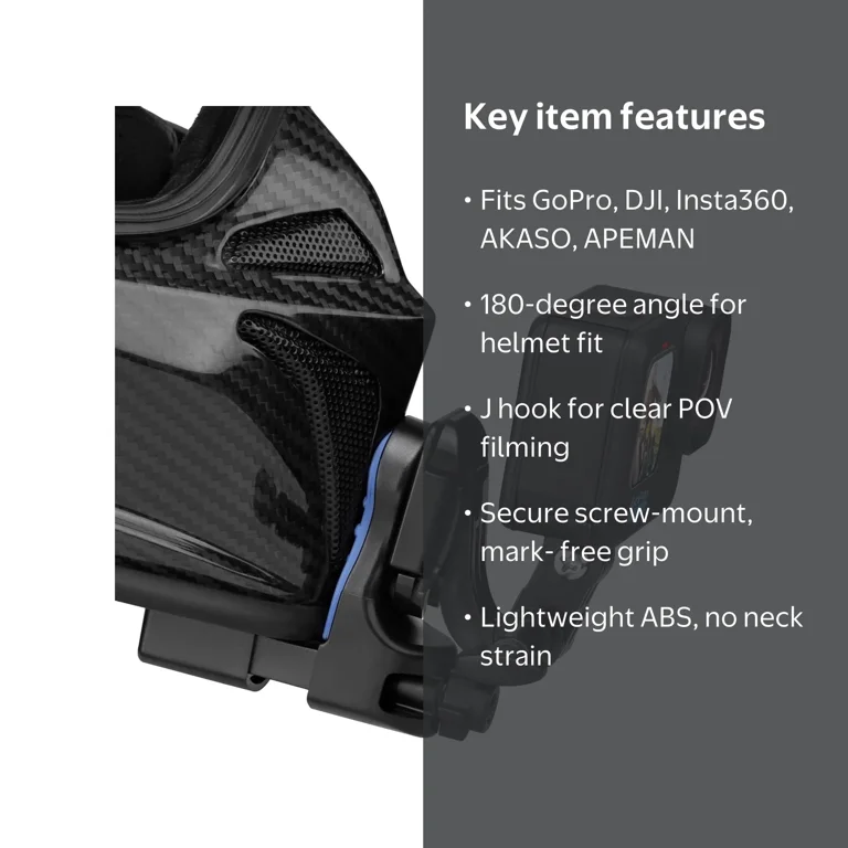 dirt bike helmet chin strap Shot Pulse Mount for GoPro, Insta360, DJI, & more — Chin Mounts Discover S Chin Mount for Shot Furious