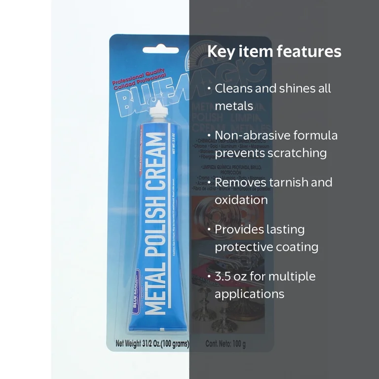 Blue Magic 300 Metal Polish Cream - 3.5 oz. - Walmart.com