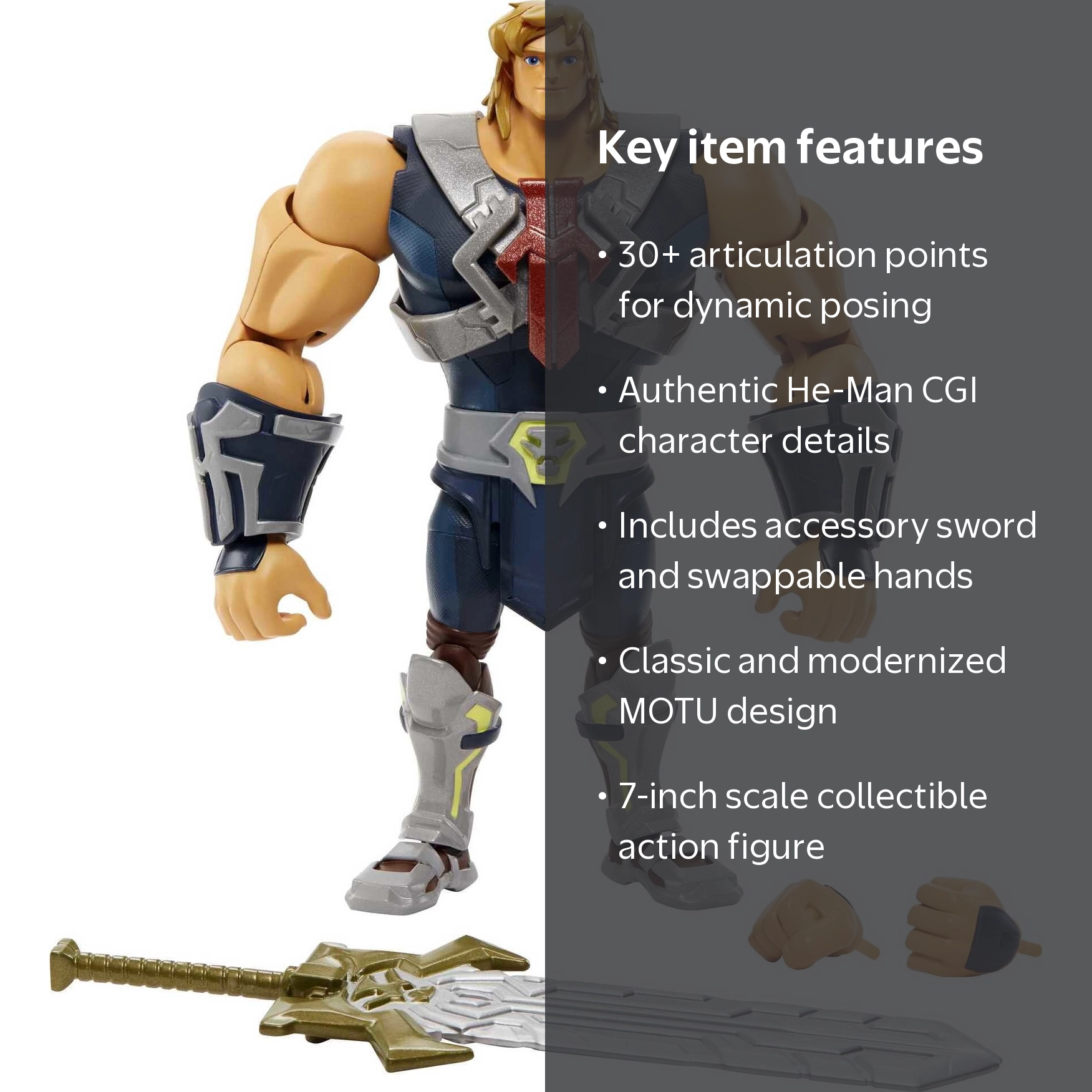 Masters of the Universe Masterverse He-Man Action Figure, 7-inch