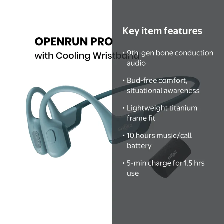 Shokz OpenRun Pro Premium Bone Conduction Open Ear Bluetooth