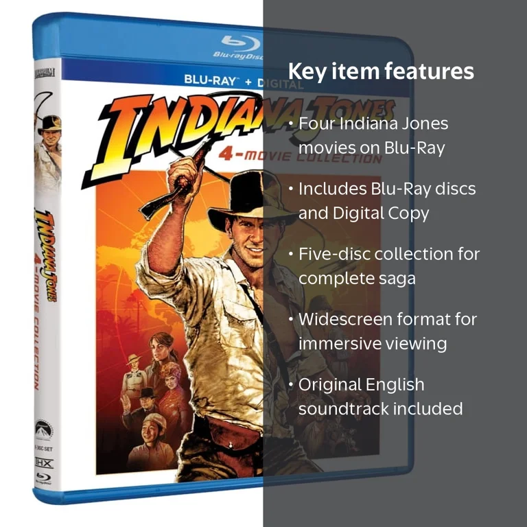 Paramount, Indiana Jones 4-Movie Collection, Blu-Ray, Digital Copy