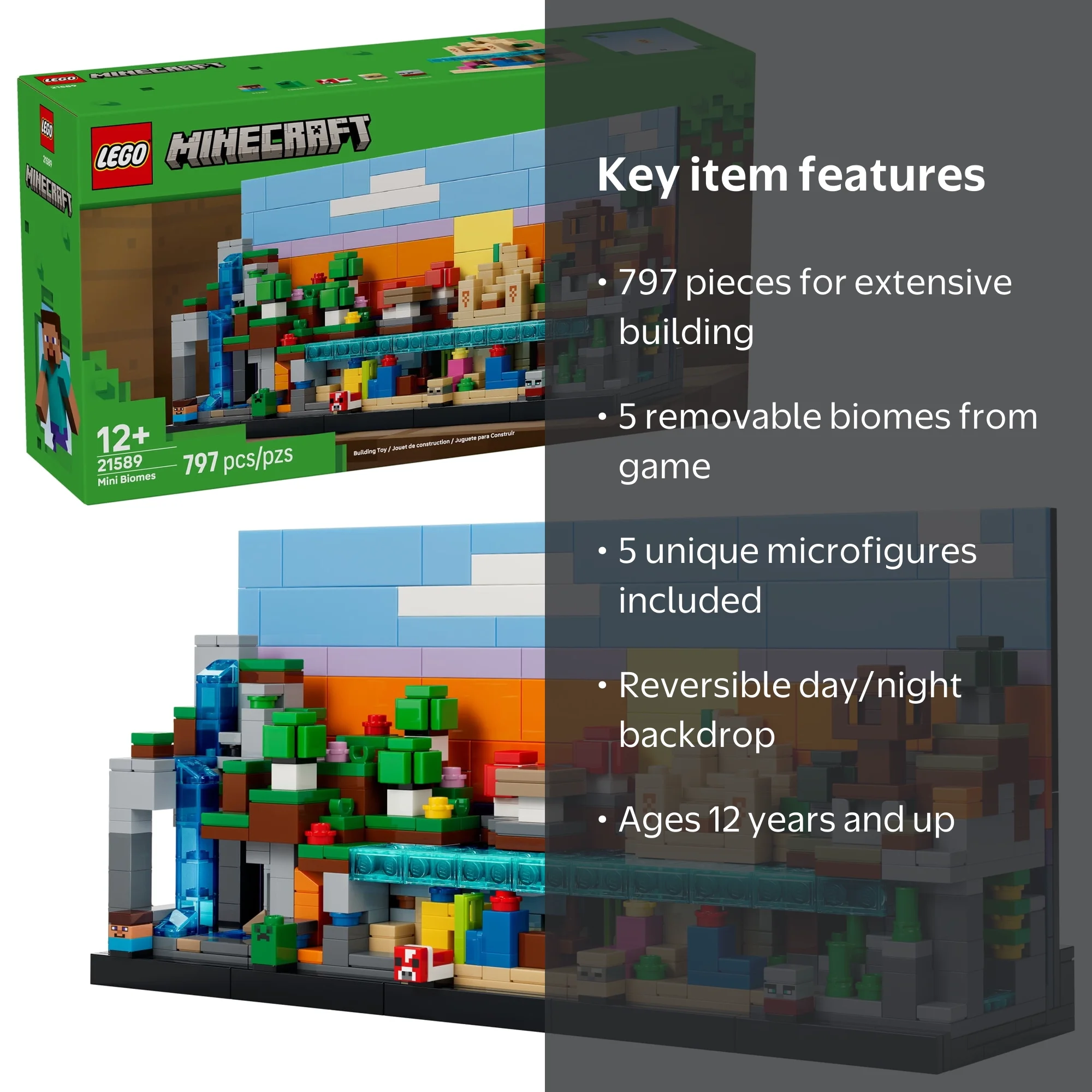 LEGO, Minecraft Mini Biomes Building Toy, 21589, 797 pieces