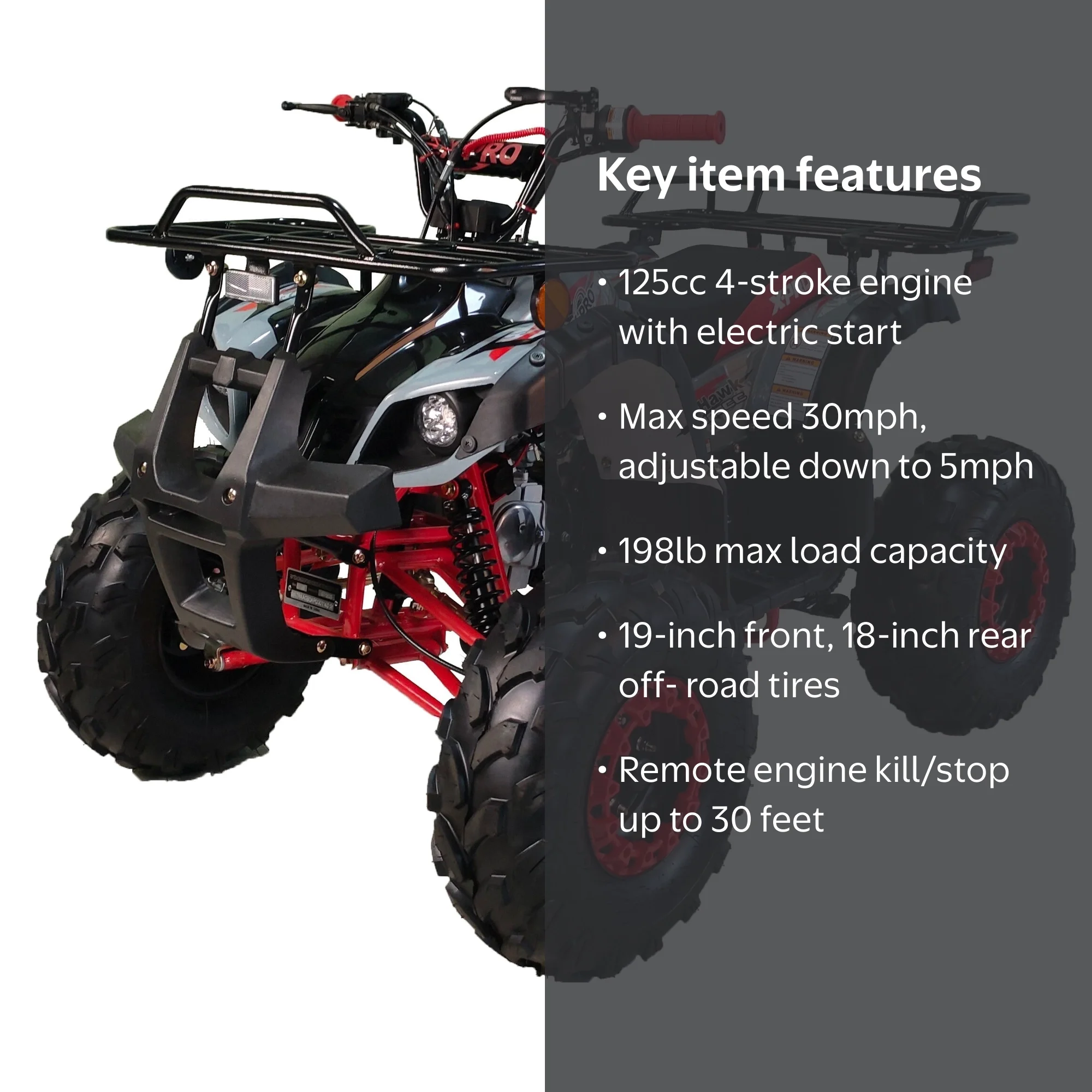 X-Pro Brand New 125cc Gas ATV, Automatic Transmission w/Reverse
