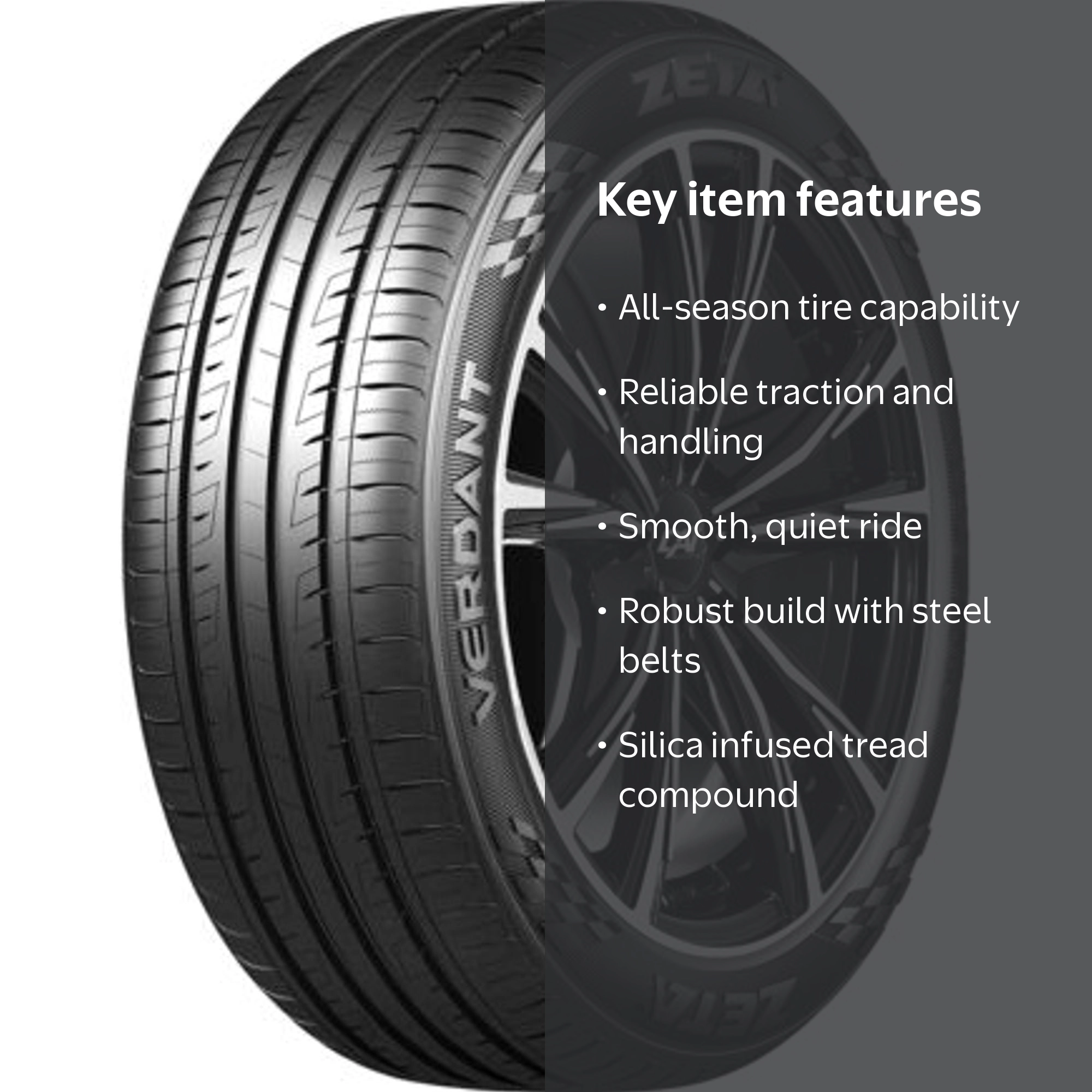 ZETA, Passenger Tire, 215/60R16 95V, All Season Black - Walmart.com