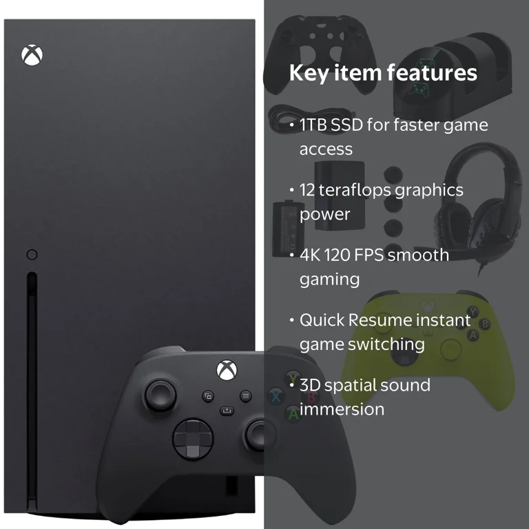 Microsoft Xbox Series X 1TB Console with Extra Controller and 10