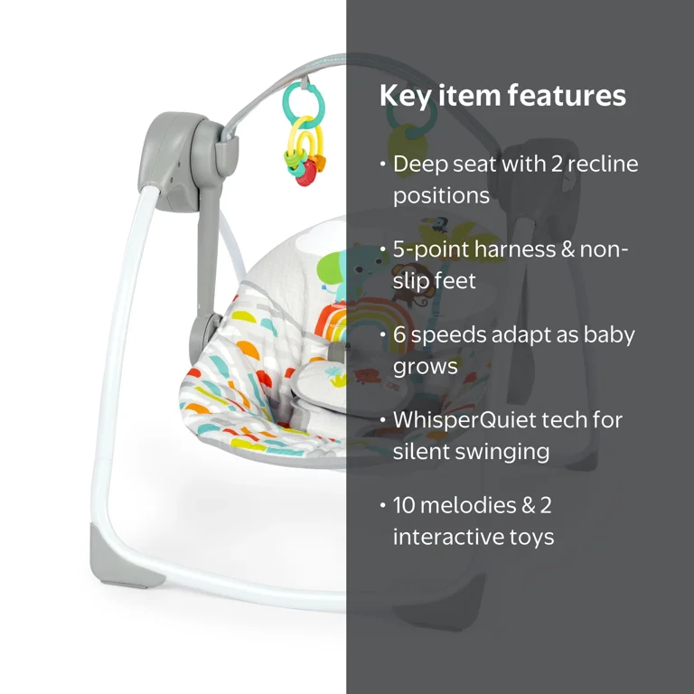 Bright Starts, Portable Baby Swing, Model RRK150, Unisex - Walmart.com