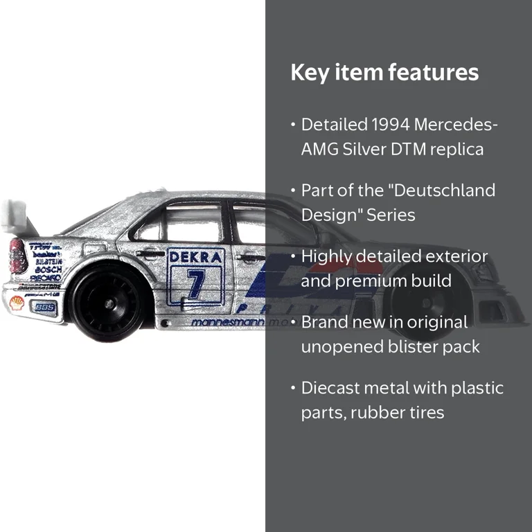 1994 Mercedes-AMG C-Class #7 Silver DTM Touring Car 