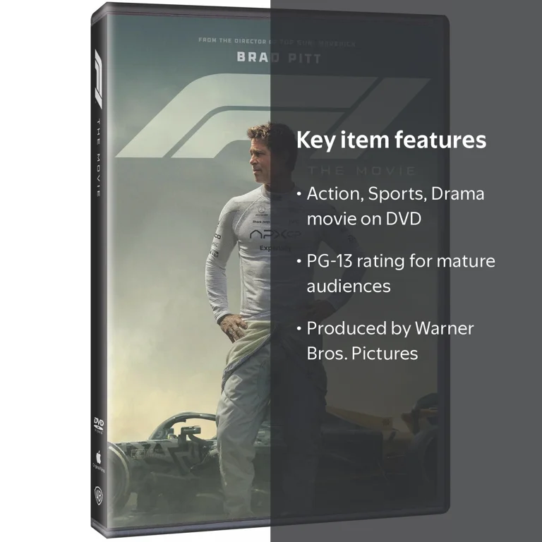 F1: The Movie (DVD), Action, Warner Bros. - Walmart.com