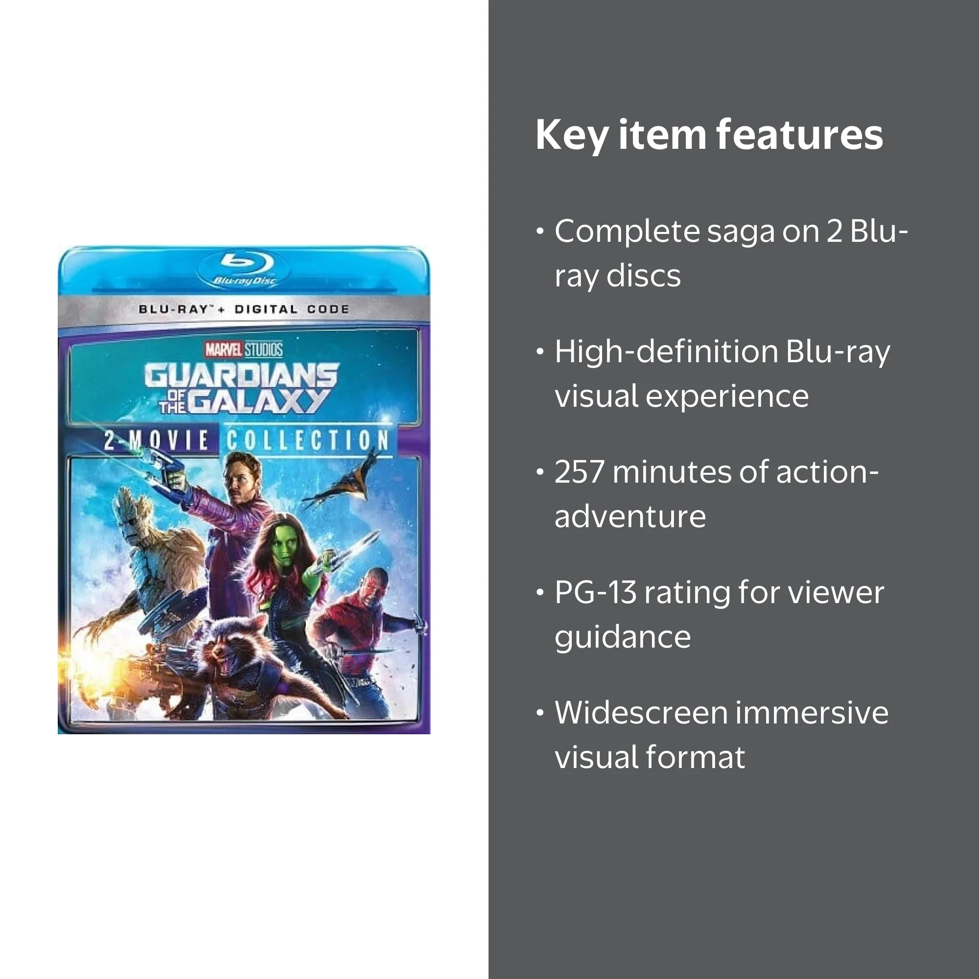 Disney's Guardians of the Galaxy 1 & 2 Blu-ray Movie Collection