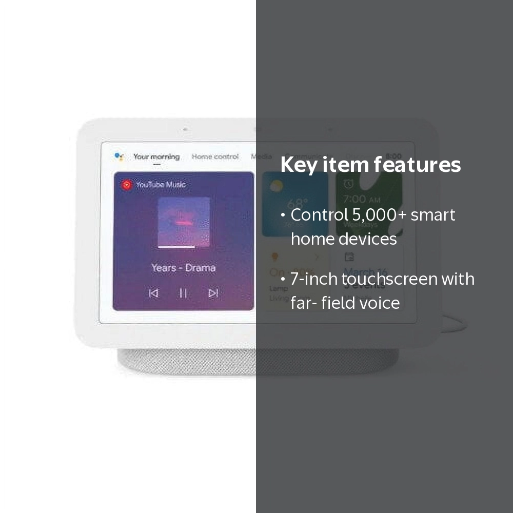 Google Nest Hub - Smart Display in Chalk - Walmart.com