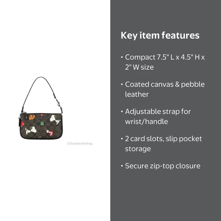 Coach X Peanuts (CE707) Nolita 19 Mini Holiday Snoopy Coated