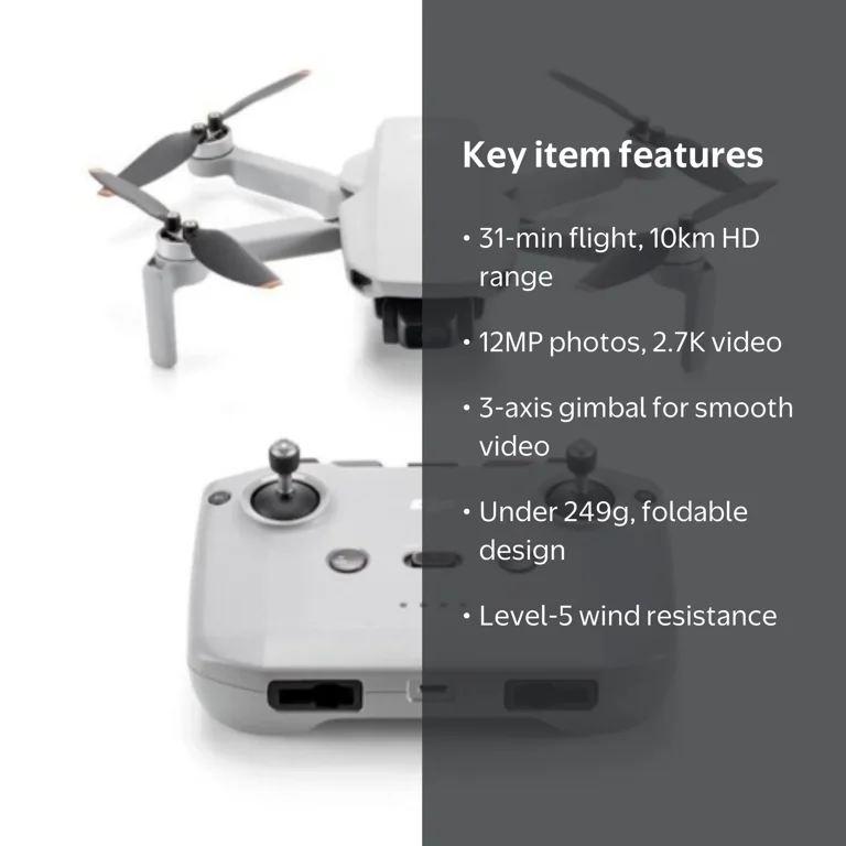 DJI, Mini 2 SE Drone, 10 km HD Video Transmission, White - Walmart.com