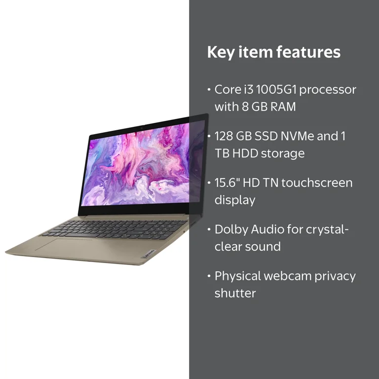 Lenovo, IdeaPad 3 15IIL05, 81WE, Brown, 15.6