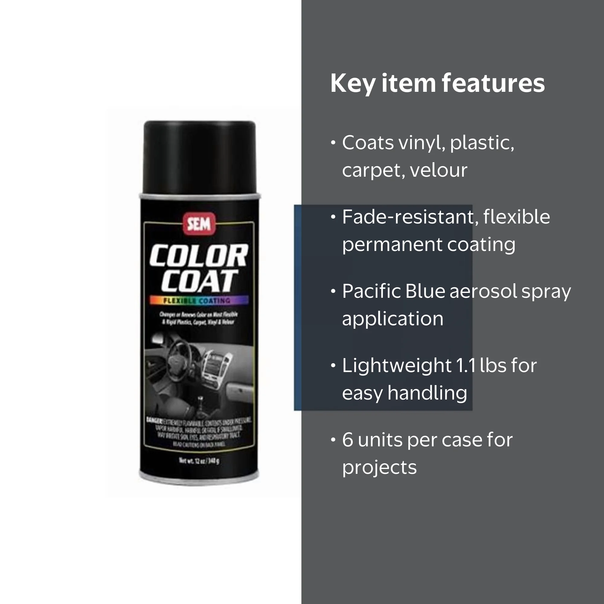 SEM Products 15643 Color Coat- Pacific Blue- Aerosol - Walmart.com